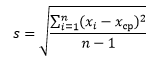 Стандартное отклонение формула